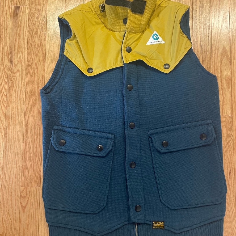 G-Star Raw Blue and Yellow Vest
